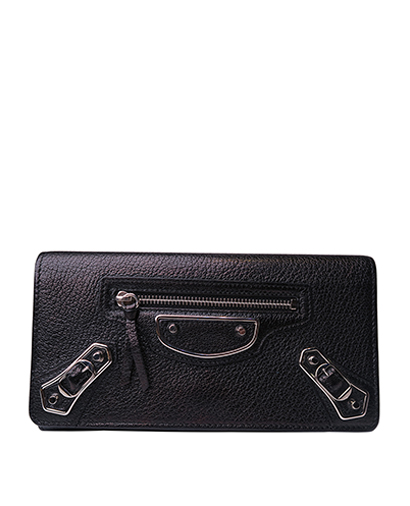 Balenciaga Textured Flap Wallet, front view